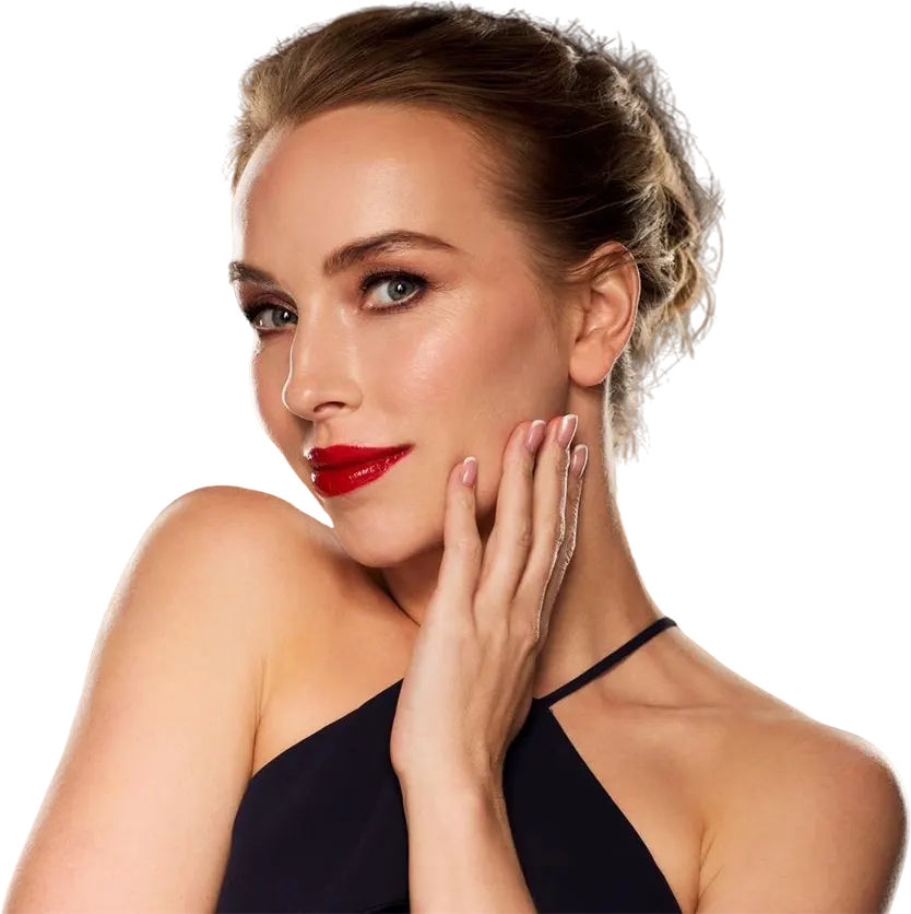 beautiful woman in black dress